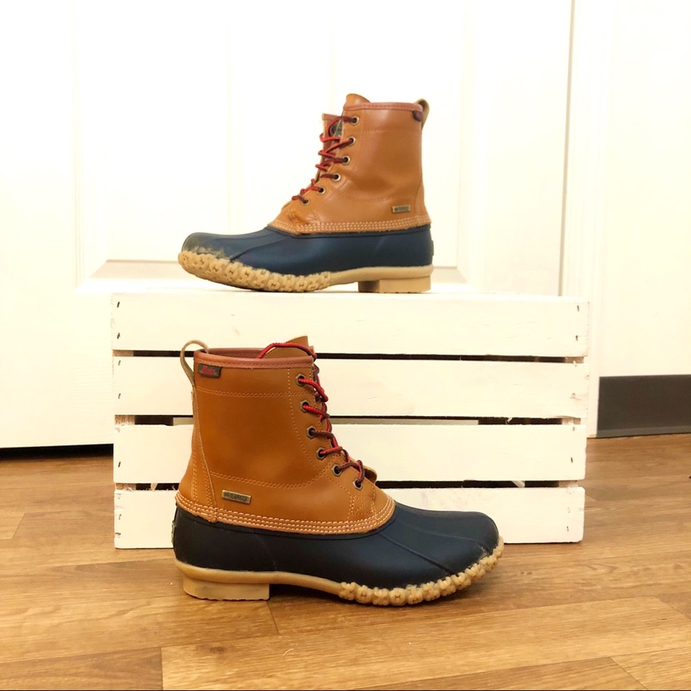 G.H. Bass Mallard Mid Duck Boots Tan/Navy Size:8